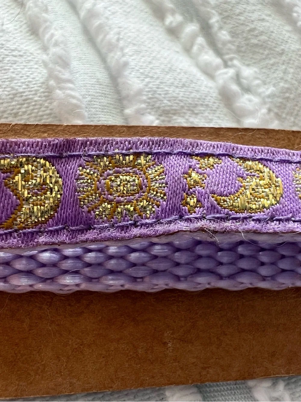 Waaagpet Lilac Purple Large Cat Collar Celestial Sun Moon Stars Gold Bell NWT
